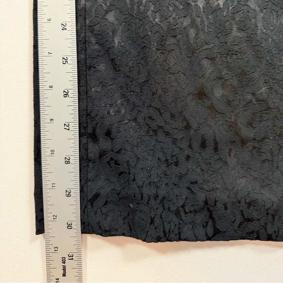 Free People Black Textured Jacquard High Rise Wide Leg Pants Size 12 Whimsigoth - Picture 7 of 10